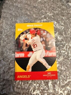Topps Mike Trout Baseball Card - Yellow & Red
